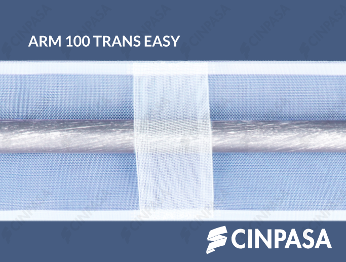  Transparent reinforcement tape with welded loops 